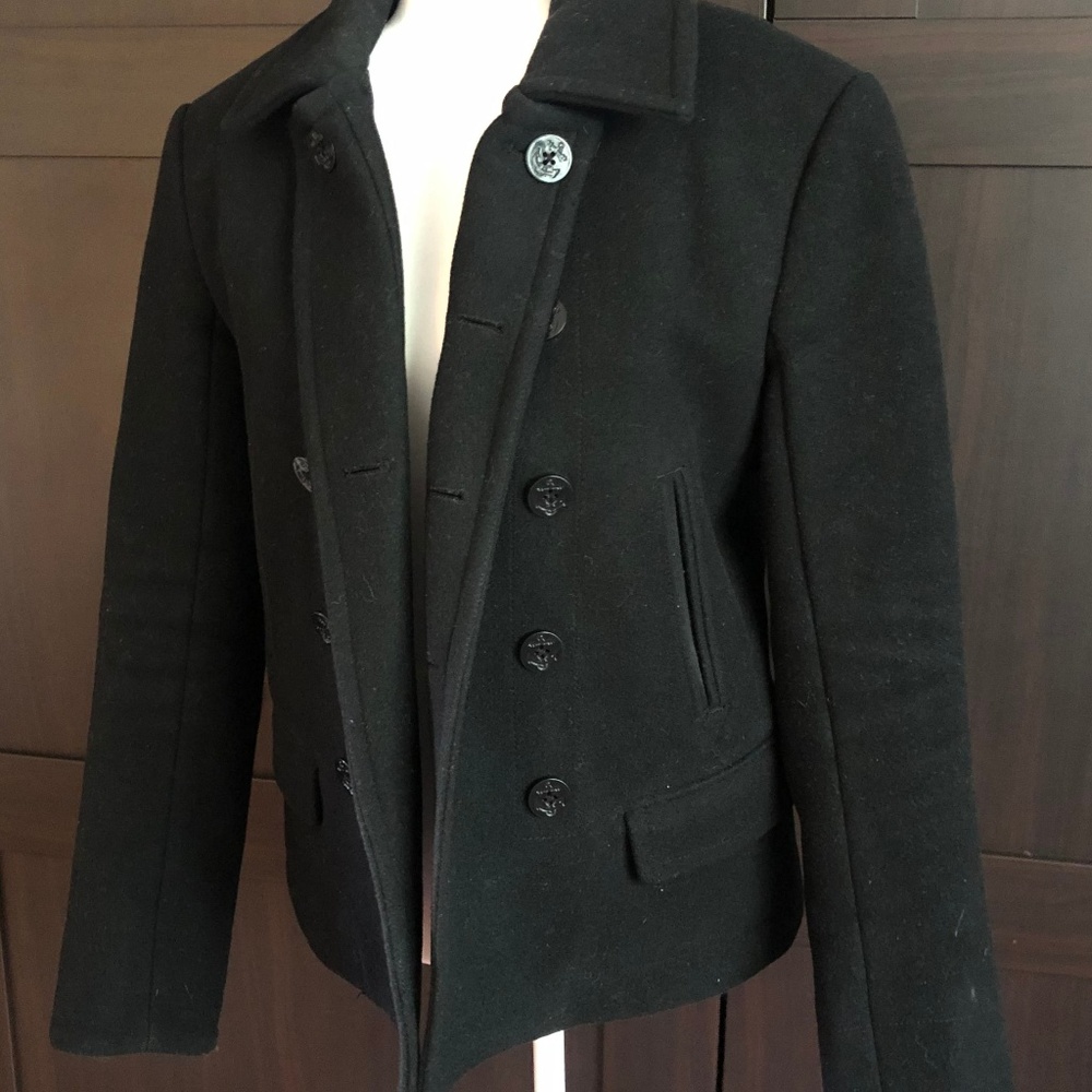 LIKE NEW All Saints Black Peacoat